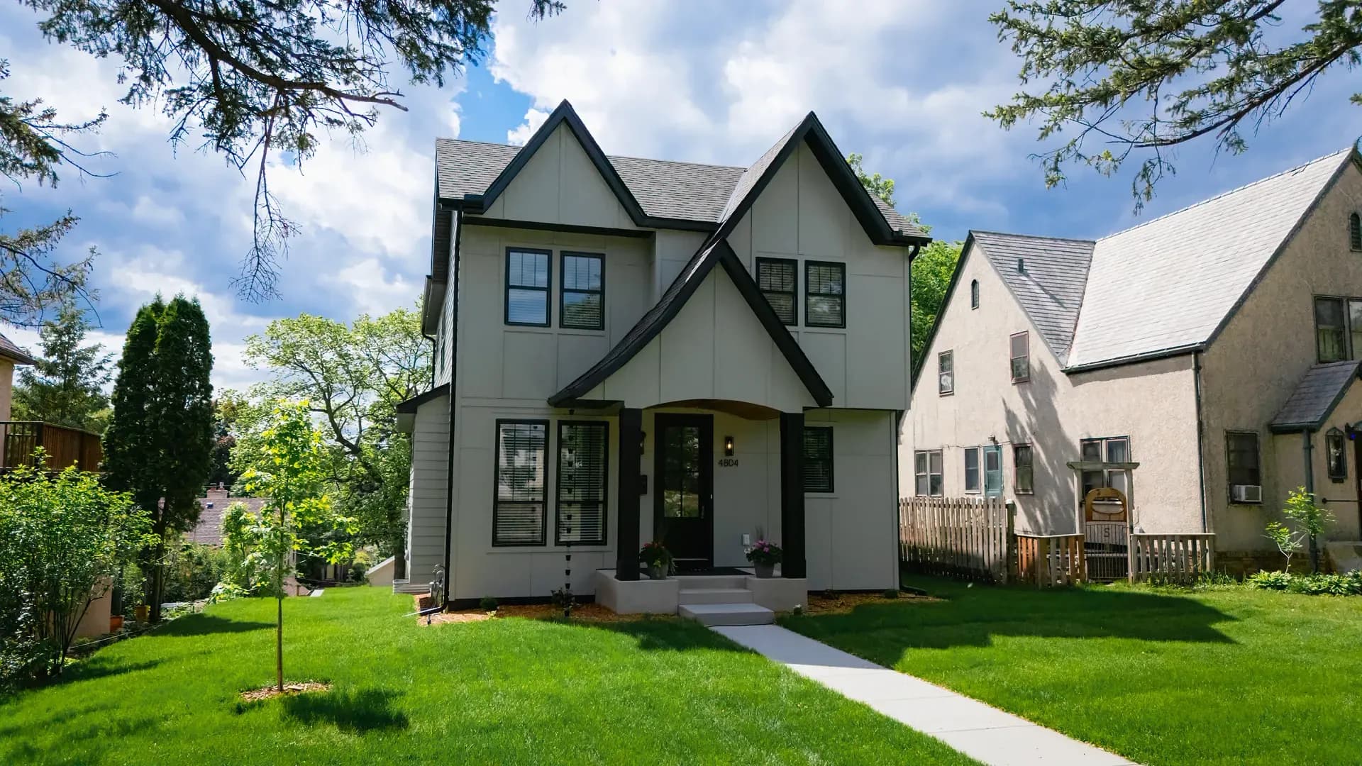 Black windows integrated with a new Minneapolis exterior