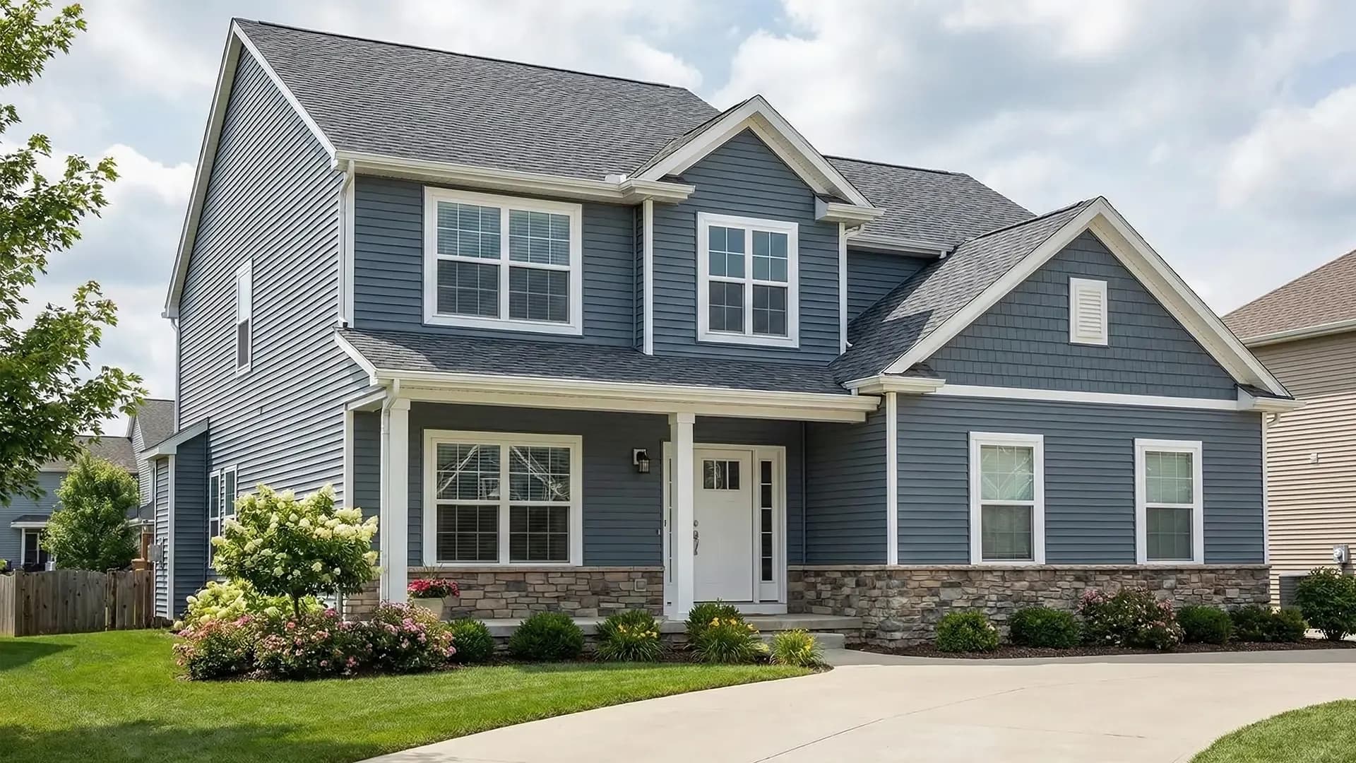 Vinyl siding installed on a Minnesota home